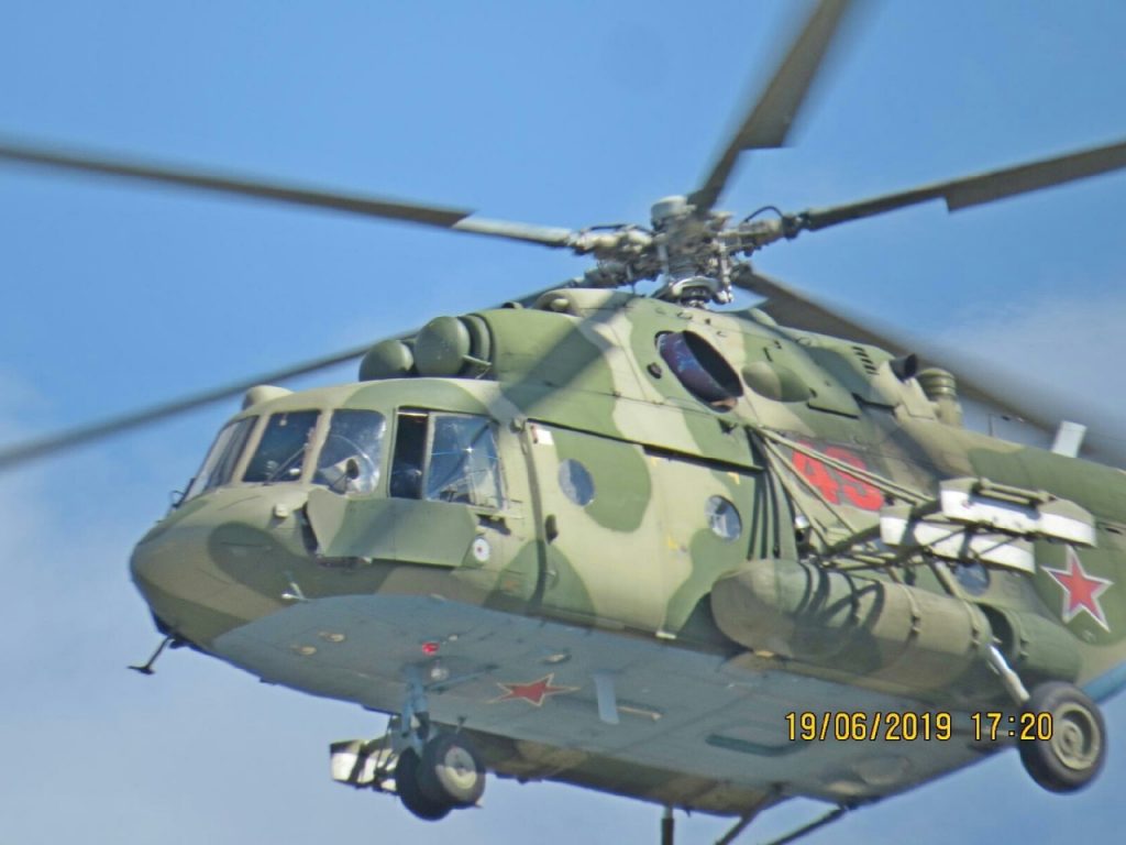 вертолёт Ми-8 над САЭС (фото vk.com complaint_book_smolensk)